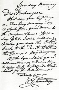 Una carta de Francis Leggatt Chantrey, 1839 1904 de Francis Legatt Chantrey