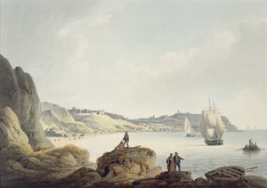 Scarborough, c.1820 (lápiz y acuarela sobre papel) de Francis Nicholson