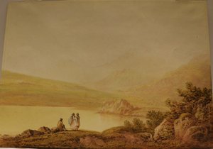 Snowdon desde Capel Curig, fecha desconocida (acuarela sobre papel) de Francis Nicholson
