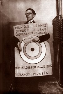 André Breton como hombre del bocadillo (por Picabia) en el festival Dadá, París, 27 de marzo de Francis Picabia