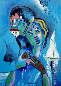 Idilio La ciudad y el mar enamorados de Francis Picabia