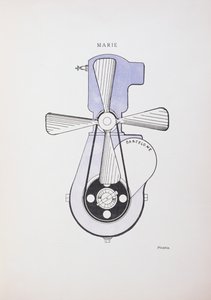 Marie", dibujo para la revista dadaísta "La Revue", número 391, nº 3. de Francis Picabia