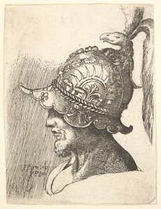 Cabeza con casco de Francis Place