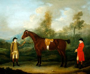 Cazador con su caballo y mozo de cuadra de Francis Sartorius