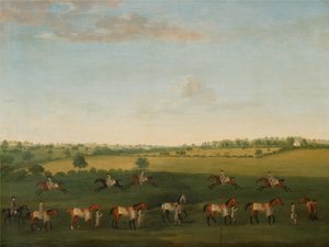La cuerda de caballos de carrera de Sir Charles Warre Malet en ejercicio de Francis Sartorius