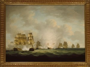 La captura de los barcos del tesoro español frente a Cádiz de Francis Sartorius