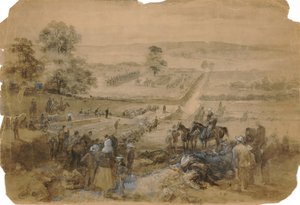 Detalle del entierro después de la Batalla de Antietam de Francis Schell