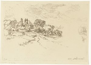 La granja en Essex Una granja de Essex de Francis Seymour Haden (Sir) (signed by artist)