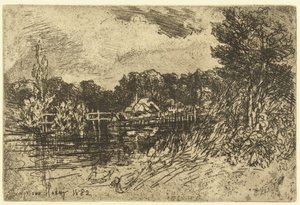 La prueba del río en Longparish La prueba en Longparish de Francis Seymour Haden (Sir) (signed by artist)