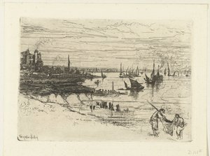 Posada en el Támesis La posada, Purfleet de Francis Seymour Haden (Sir) (signed by artist)
