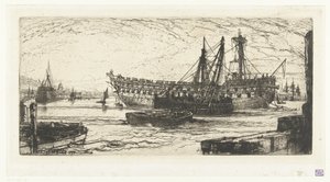 Desmantelando el barco Agamenón Desintegración de Agamenón de Francis Seymour Haden (Sir) (signed by artist)