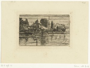 Pueblo en el agua Lado del Támesis de Francis Seymour Haden (Sir)