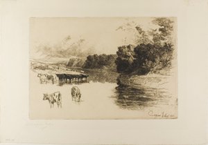 Un río en Lancashire de Francis Seymour Haden
