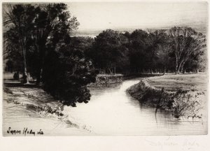 Un atardecer en Irlanda, 1863 de Francis Seymour Haden