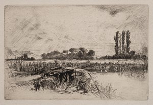 Un prado acuático de Francis Seymour Haden