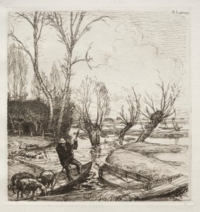 En el pantano inundado: La pastora de Francis Seymour Haden