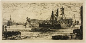 Desmantelamiento del Agamenón, No. I de Francis Seymour Haden