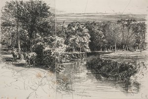 Río Dundrum y los Dos Asnos, 1863