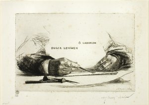 Manos grabado-O Laborum de Francis Seymour Haden