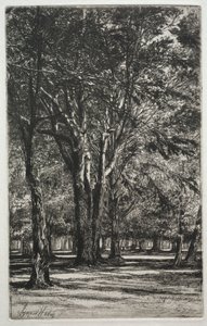 Jardines de Kensington La Gran Placa, 1860 de Francis Seymour Haden
