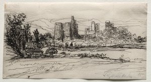 Castillo de Kidwelly de Francis Seymour Haden