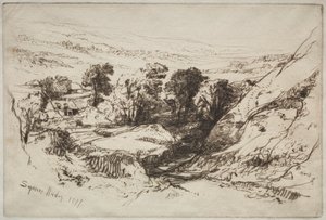 Nine Barrow Down, 1877 de Francis Seymour Haden