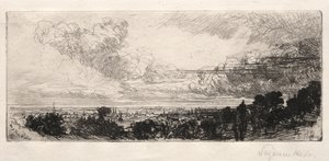 Fuera de la ventana de estudio, 1862 de Francis Seymour Haden