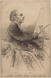 Autorretrato ante el caballete de Francis Seymour Haden