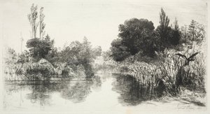 Estanque Share Mill, 1860 de Francis Seymour Haden