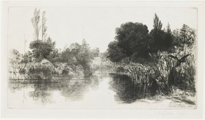 Estanque de Shere Mill (La Placa Mayor), 1860 de Francis Seymour Haden