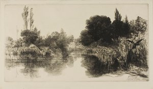Estanque Shere Mill, No. II (placa grande) de Francis Seymour Haden