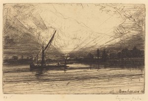Atardecer en el Támesis de Francis Seymour Haden