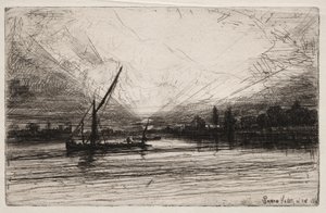 Atardecer en el Támesis de Francis Seymour Haden