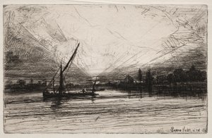 Atardecer en el Támesis de Francis Seymour Haden
