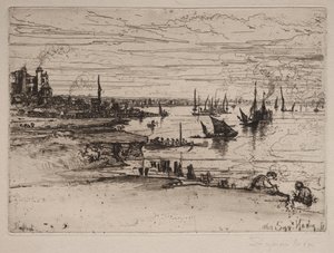 La posada, Purfleet, 1869 de Francis Seymour Haden