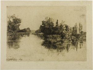 La isla frente a la granja de Boyle de Francis Seymour Haden