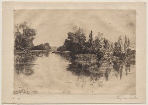 La isla, frente a la granja de Boyle de Francis Seymour Haden