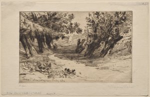 El paseo de los amantes (La segunda lámina) de Francis Seymour Haden