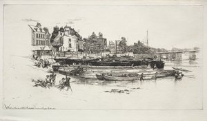 Casa de Whistler, Old Chelsea, 1863 de Francis Seymour Haden