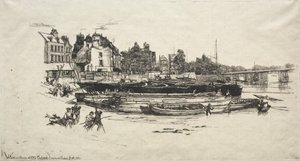 La Casa de Whistler en el Viejo Chelsea, 1863 de Francis Seymour Haden