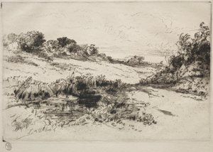 Colina del Molino de Viento, No. 1, c. 1877 y más tarde de Francis Seymour Haden