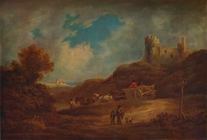 Un castillo, con carro y caballos, c1886, 1938