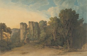Castillo de Berry Pomeroy en el condado de Devon, 1775-1805 de Francis Towne