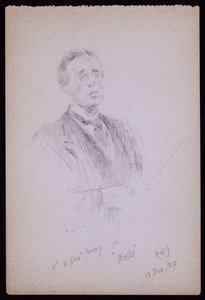 Retrato de E Alex Young de Francis Wilfred Lawson