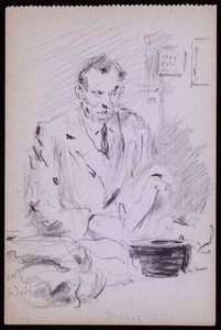 Retrato de Gilbert Bayes, c. 1928