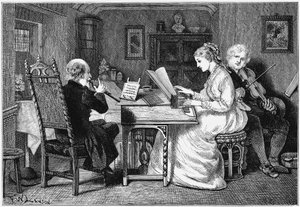 Haciendo música, Londres, 1874 de Francis Wilfrid Lawson