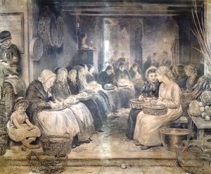 Escena de Covent Garden - Mujeres Trabajadoras Sentadas de Francis William Lawson