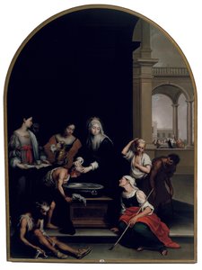La Caridad de Santa Isabel de Hungría, después de Murillo de Francisco Augustin y Grande