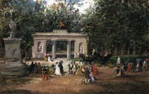 La Puerta del Jardín Botánico de Madrid desde el Museo del Prado de Francisco Domingo Marqués