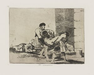 al cementerio (Al Cementerio.), pl. 56 de la serie Los Desastres de la Guerra de Francisco de Goya